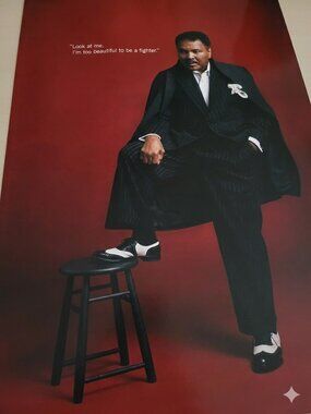 Muhammad Ali A&E Biography Club Promotional Poster Circa 1998 "Too Beautiful To
